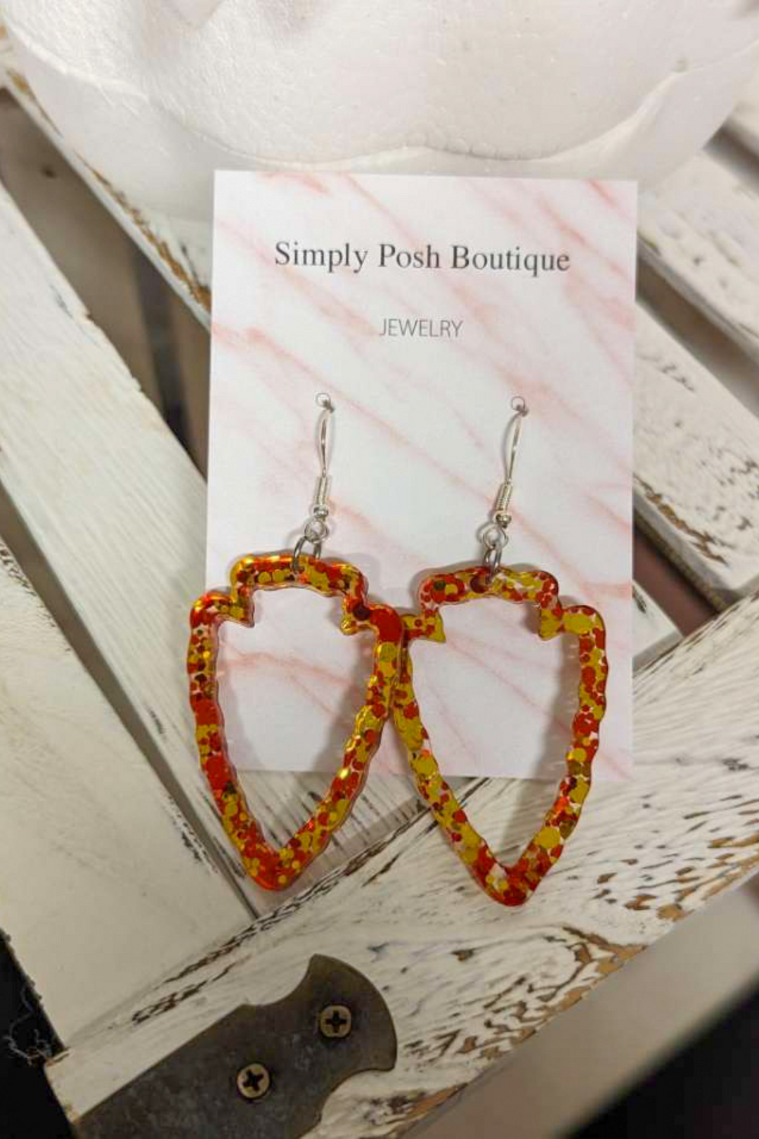 Confetti Cutout Arrowhead Earrings