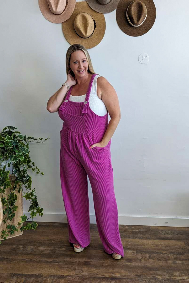 Karli Overalls - Magenta