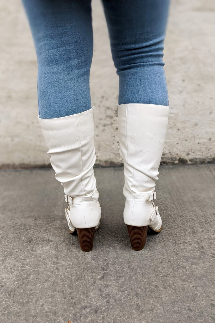 Piper Knee High Boot - White