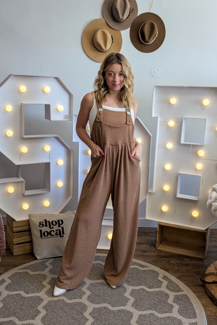 Karli Overalls - Latte