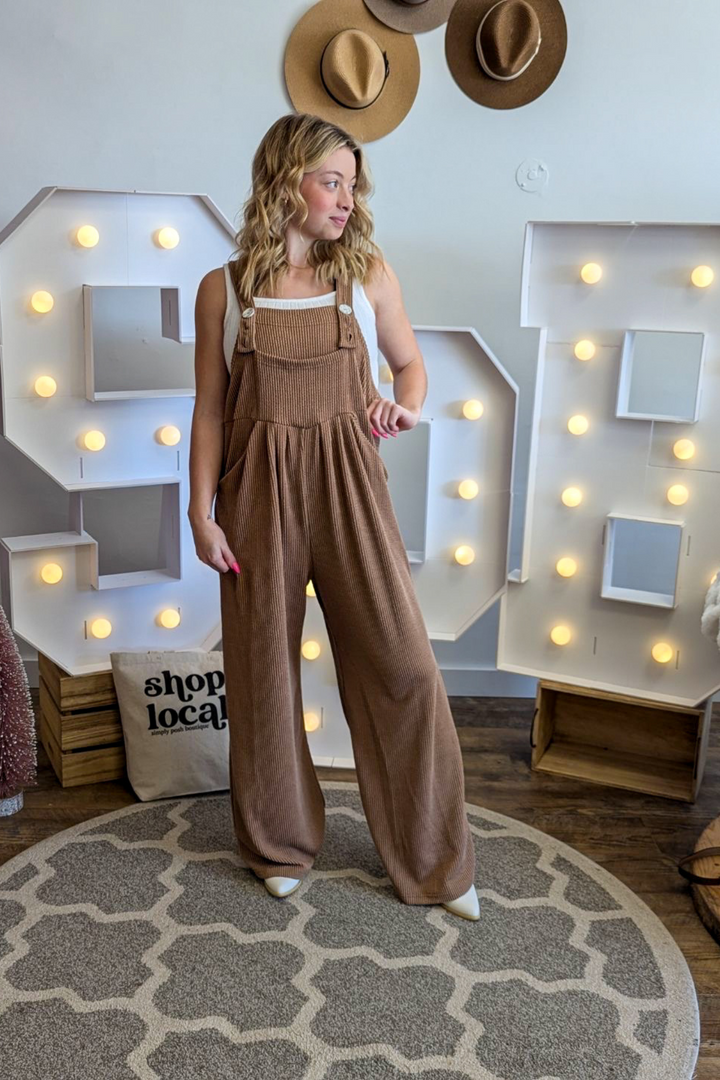 Karli Overalls - Latte