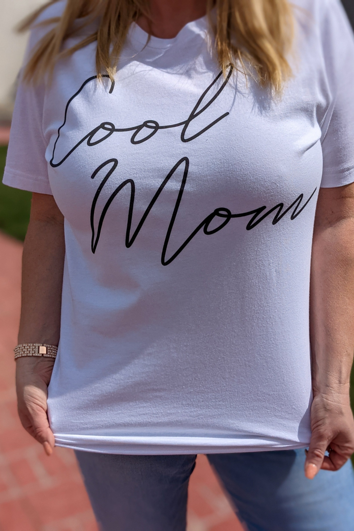 Cool Mom Graphic Tee - White