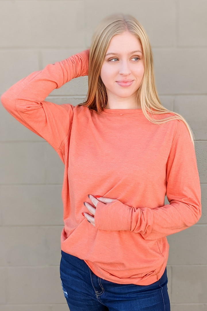 Raw Edge Tunic - Apricot