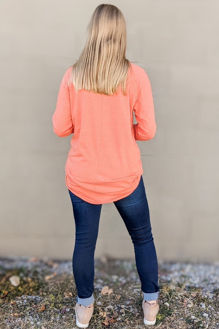 Raw Edge Tunic - Apricot