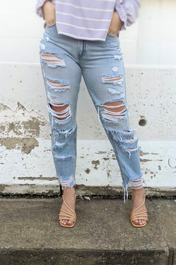 Veronica High Rise Mom Jeans