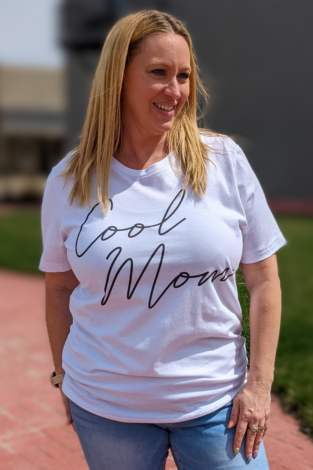 Cool Mom Graphic Tee - White