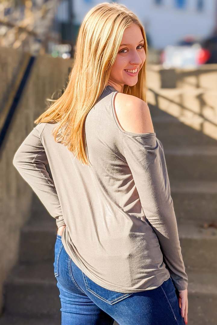 Breezy Overlap Cold Shoulder