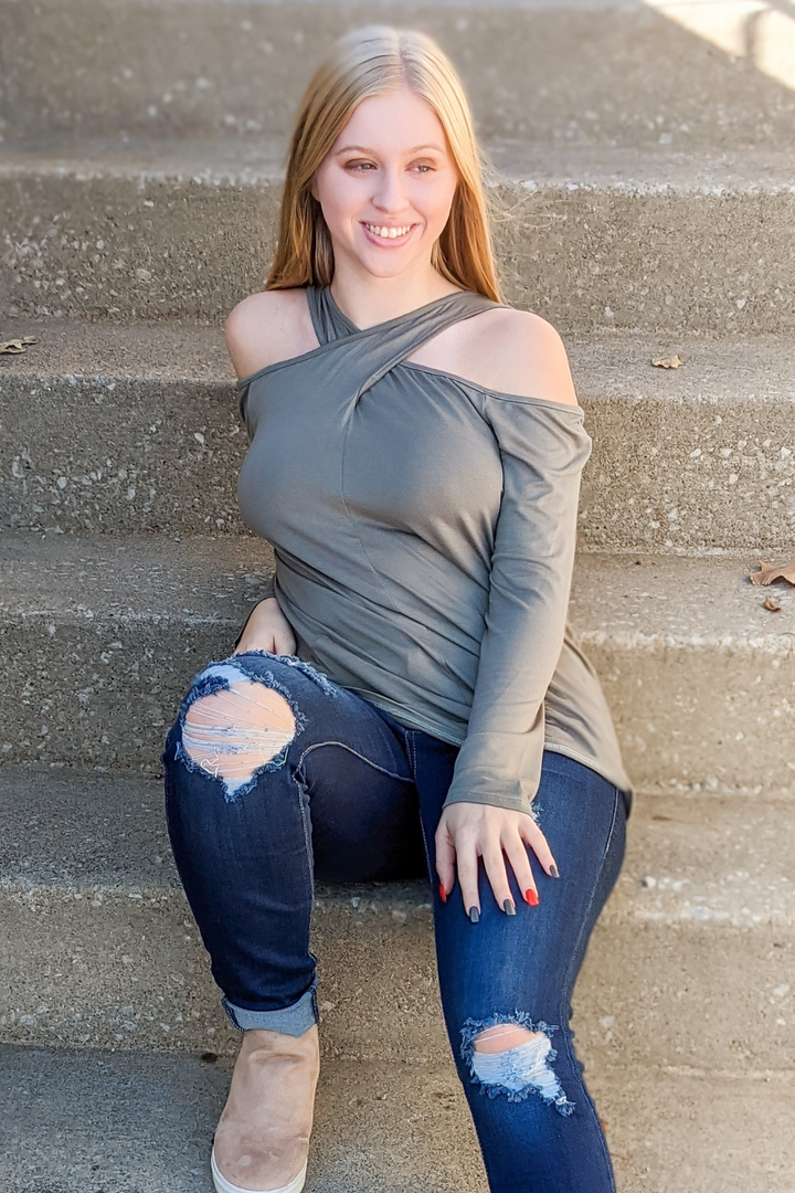 Breezy Overlap Cold Shoulder