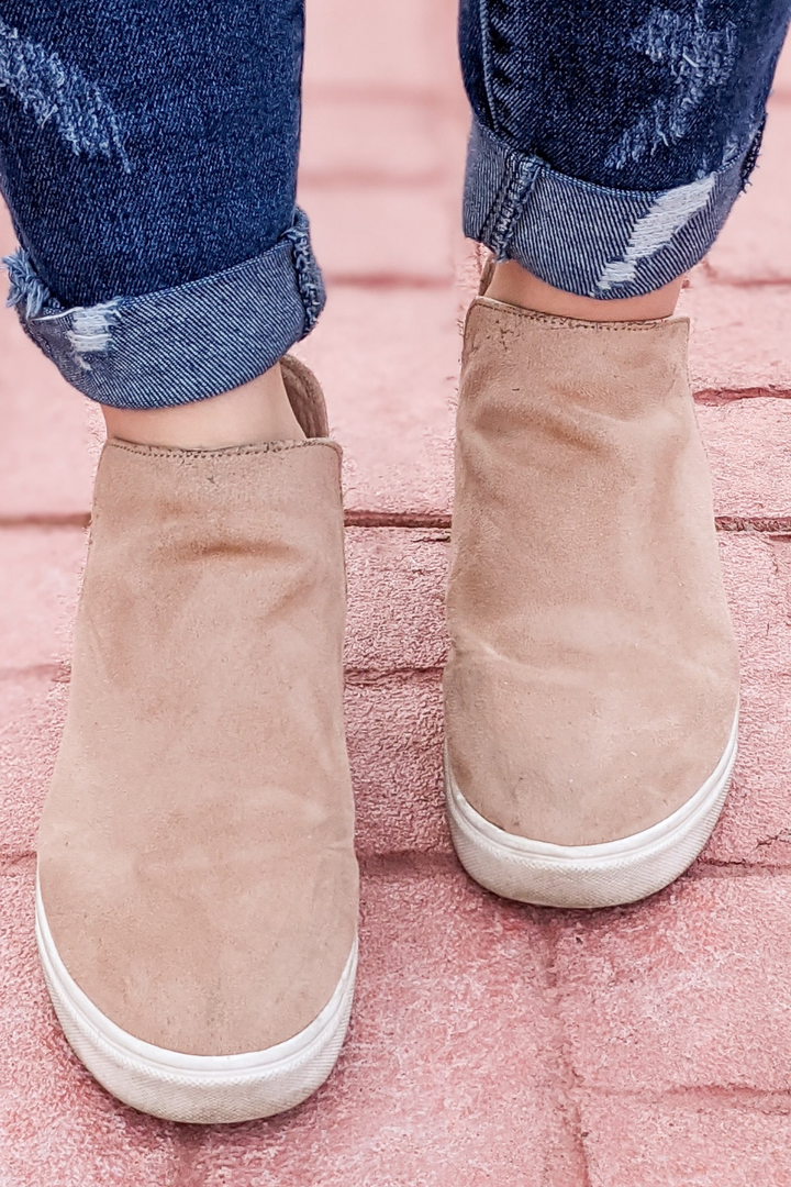 Diana Wedge Sneakers - Taupe