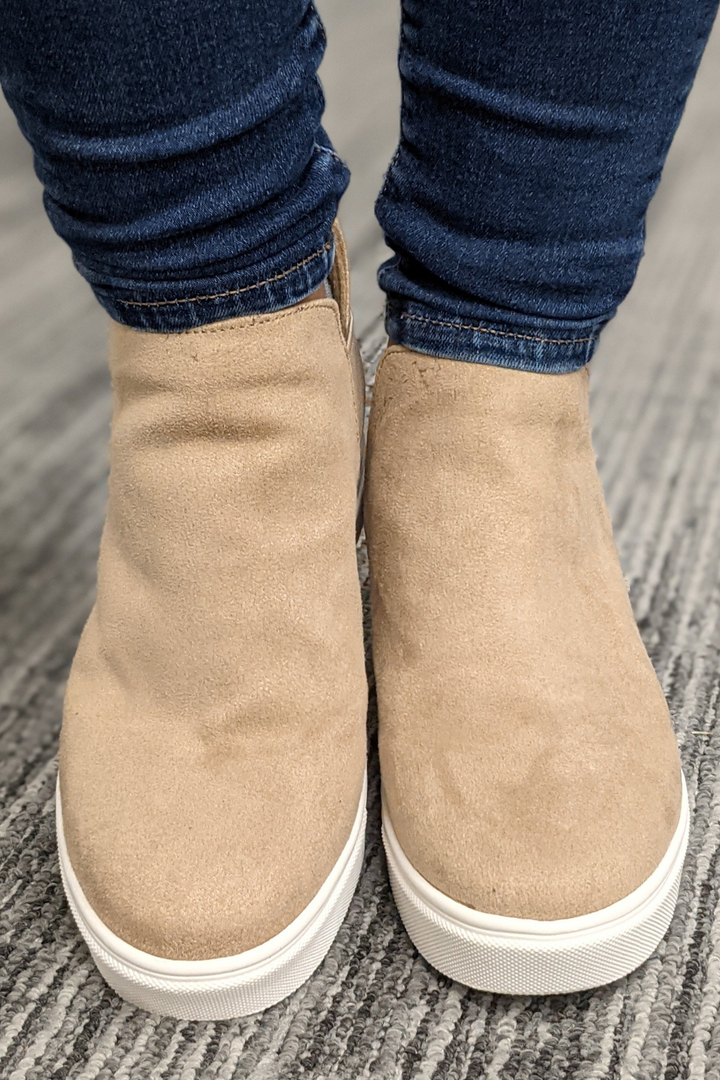 Diana Wedge Sneakers - Taupe