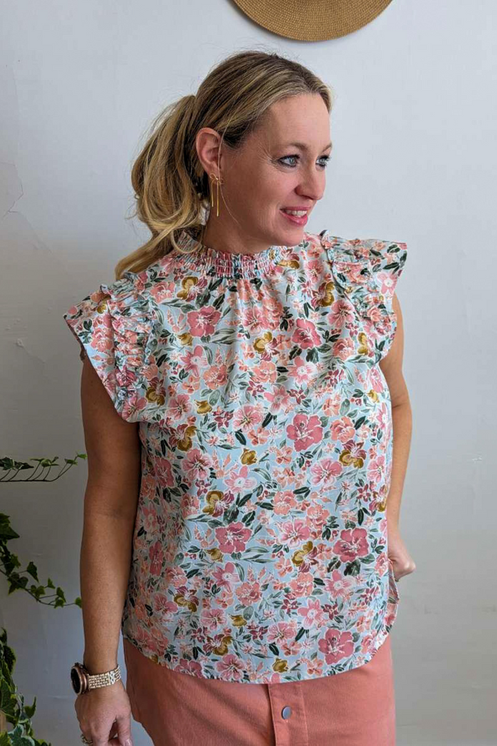 Beautiful Day Ruffle Sleeve Top