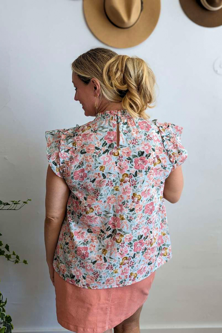 Beautiful Day Ruffle Sleeve Top