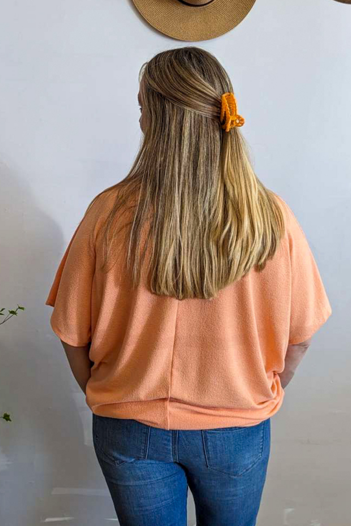 Aurora Dolman Top - Papaya