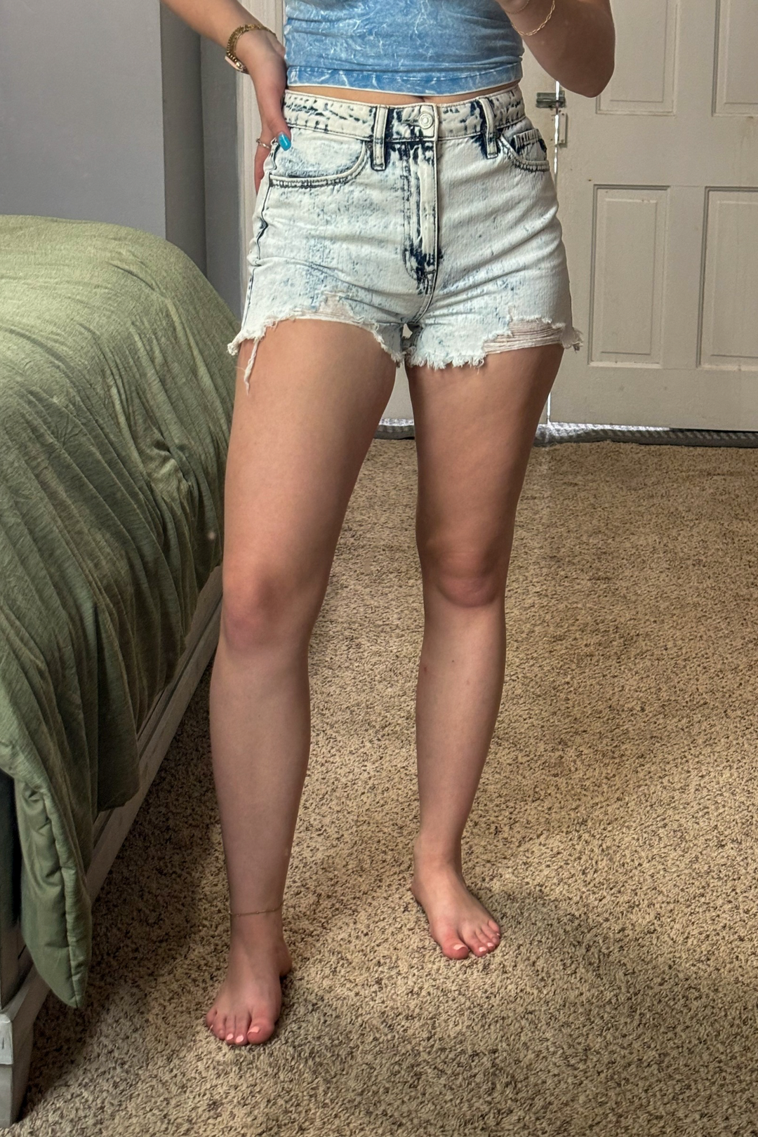 lili high rise acid shorts
