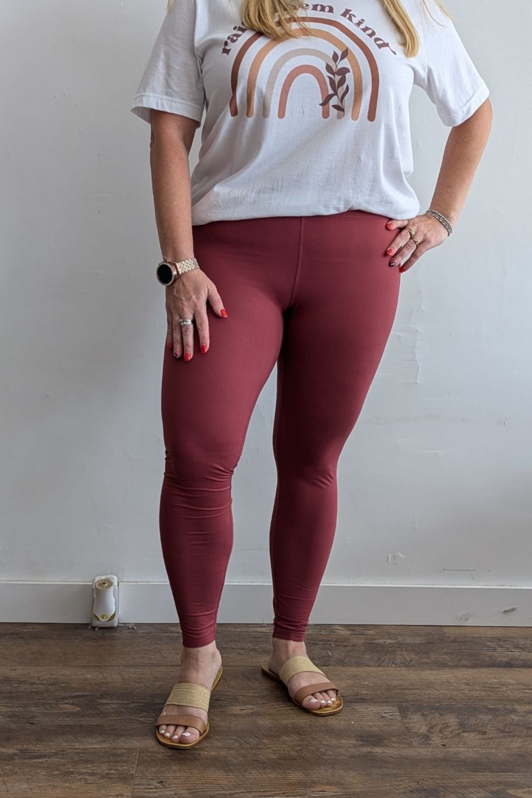 My Kinda Leggings - Burgundy