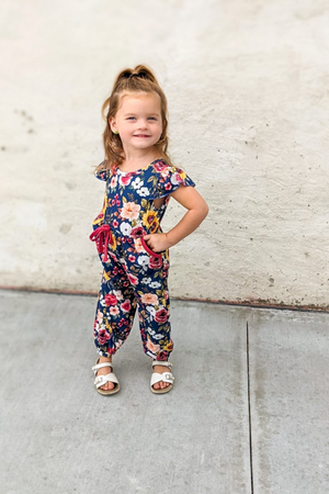 Girls Flower Jumpsuit