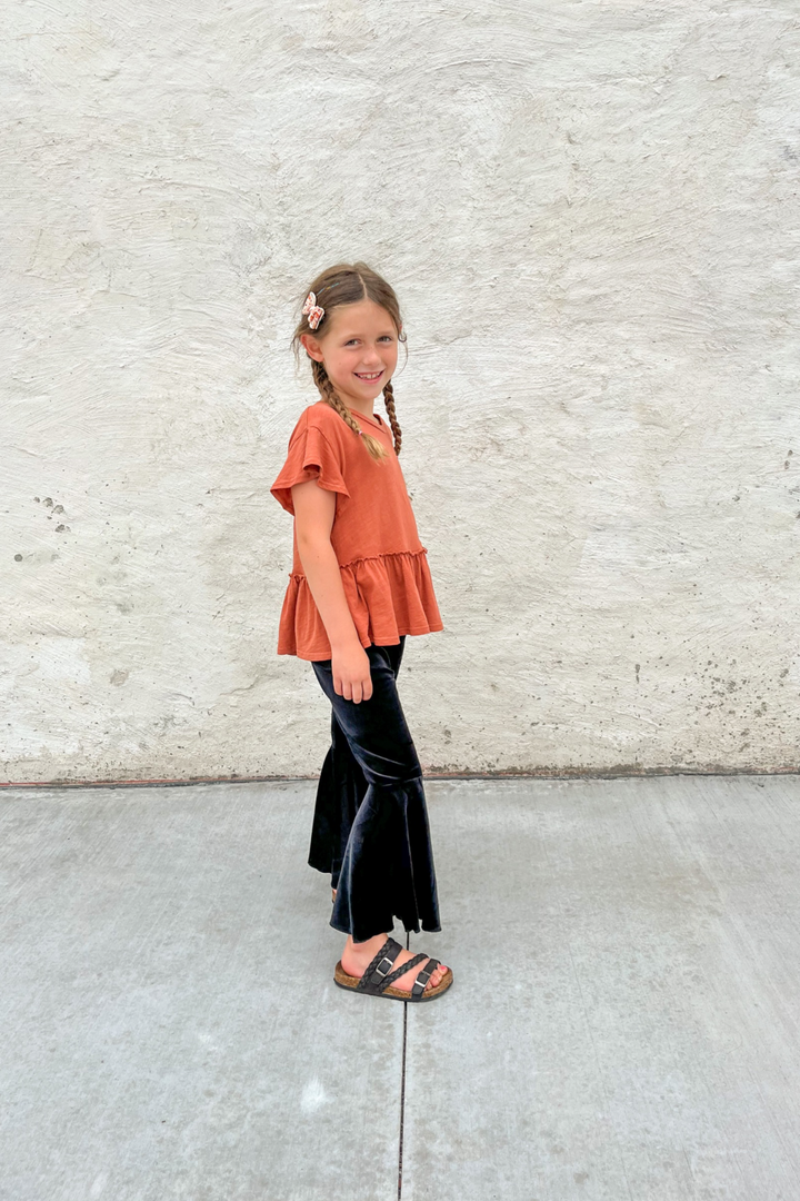 Malia Babydoll Tee - Clay