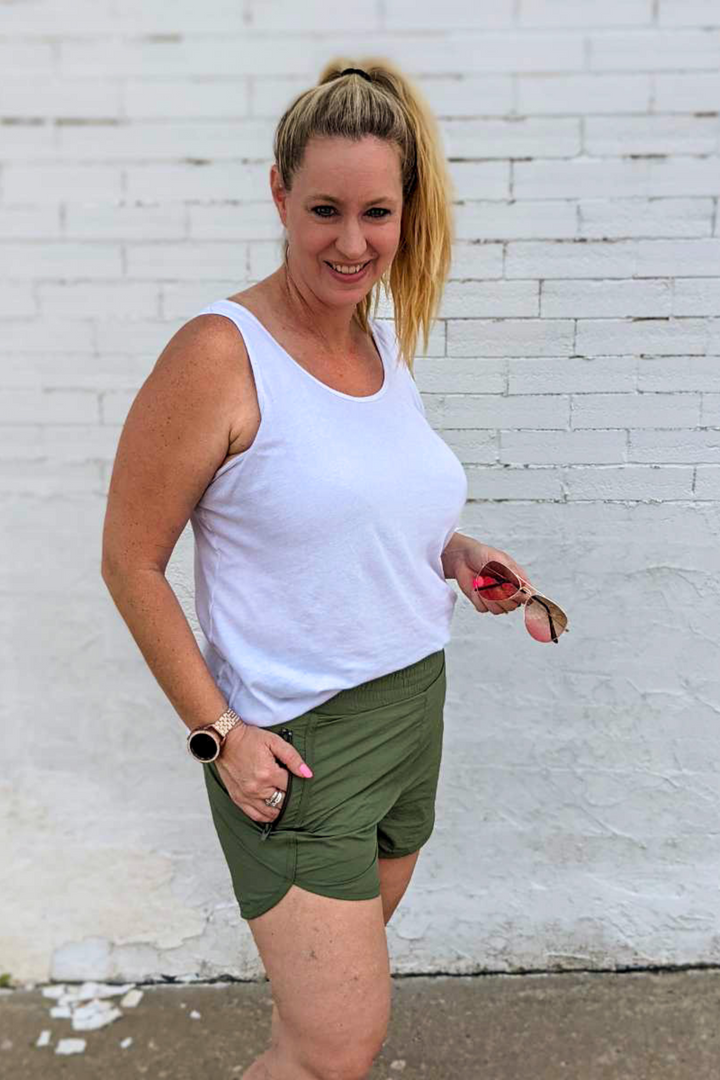 Basic Is Best Shorts - Lt Olive