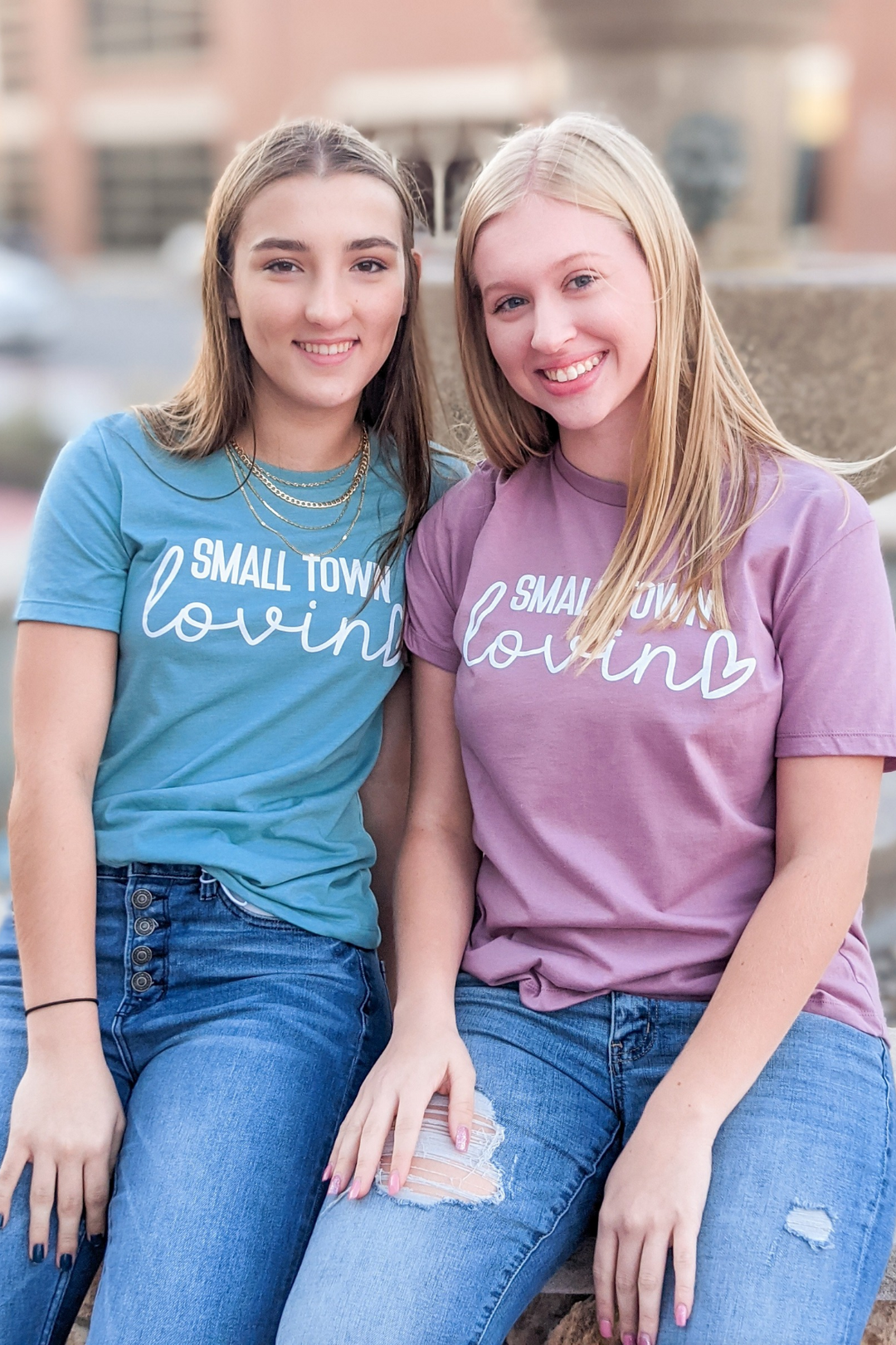 Small Town Lovin Graphic Tee - Orchid