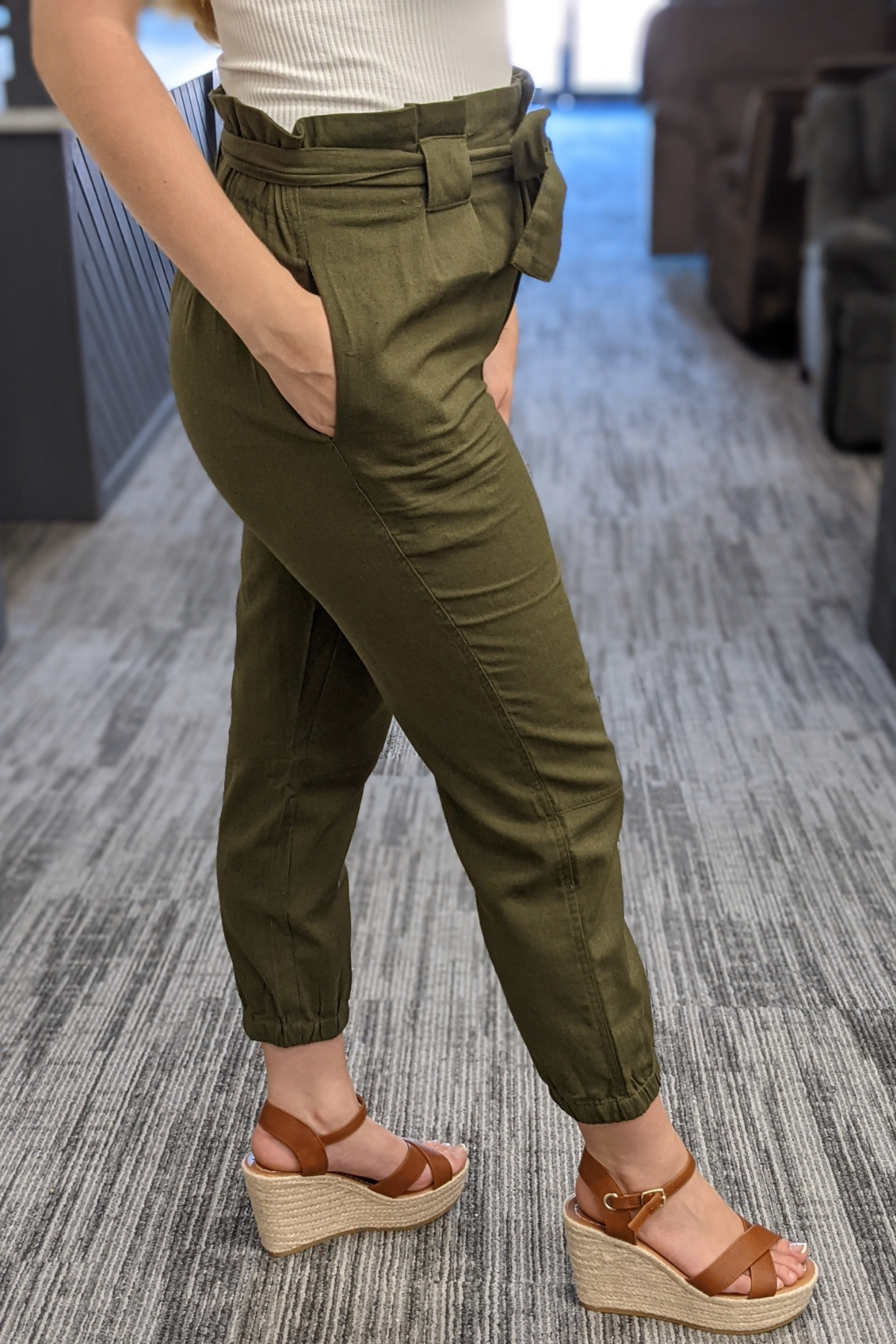 Linen trousers with bow belt PINKO  Shop Online