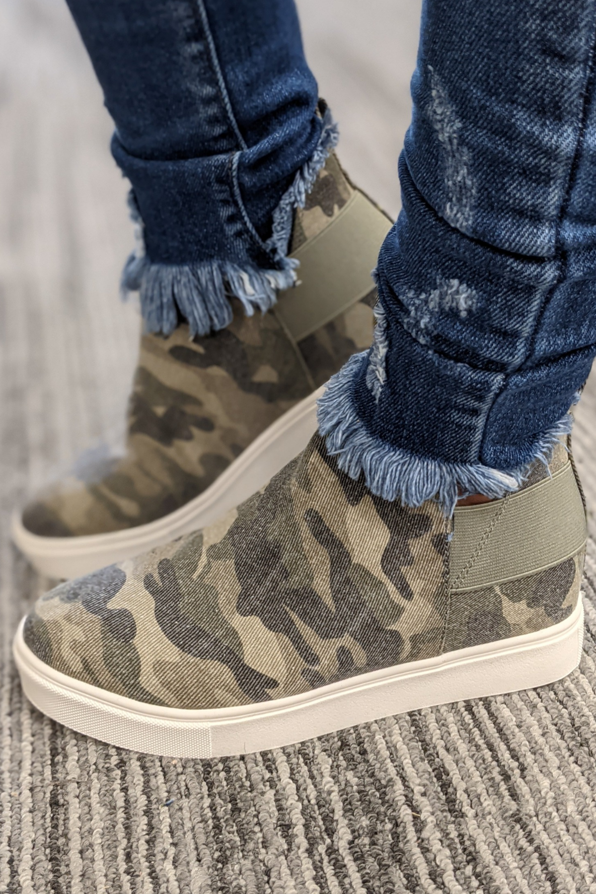 Wedge camo sneakers hotsell