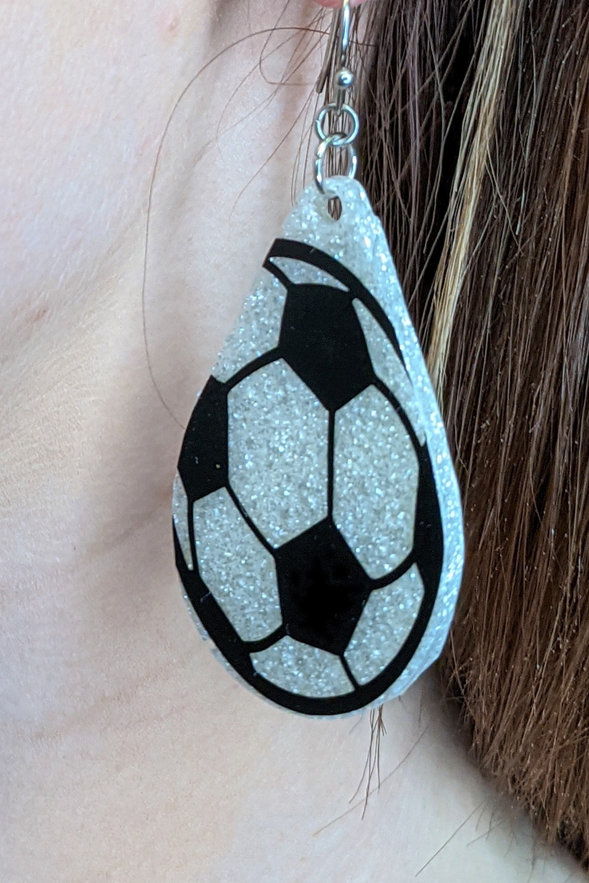Soccer 2025 earrings leather