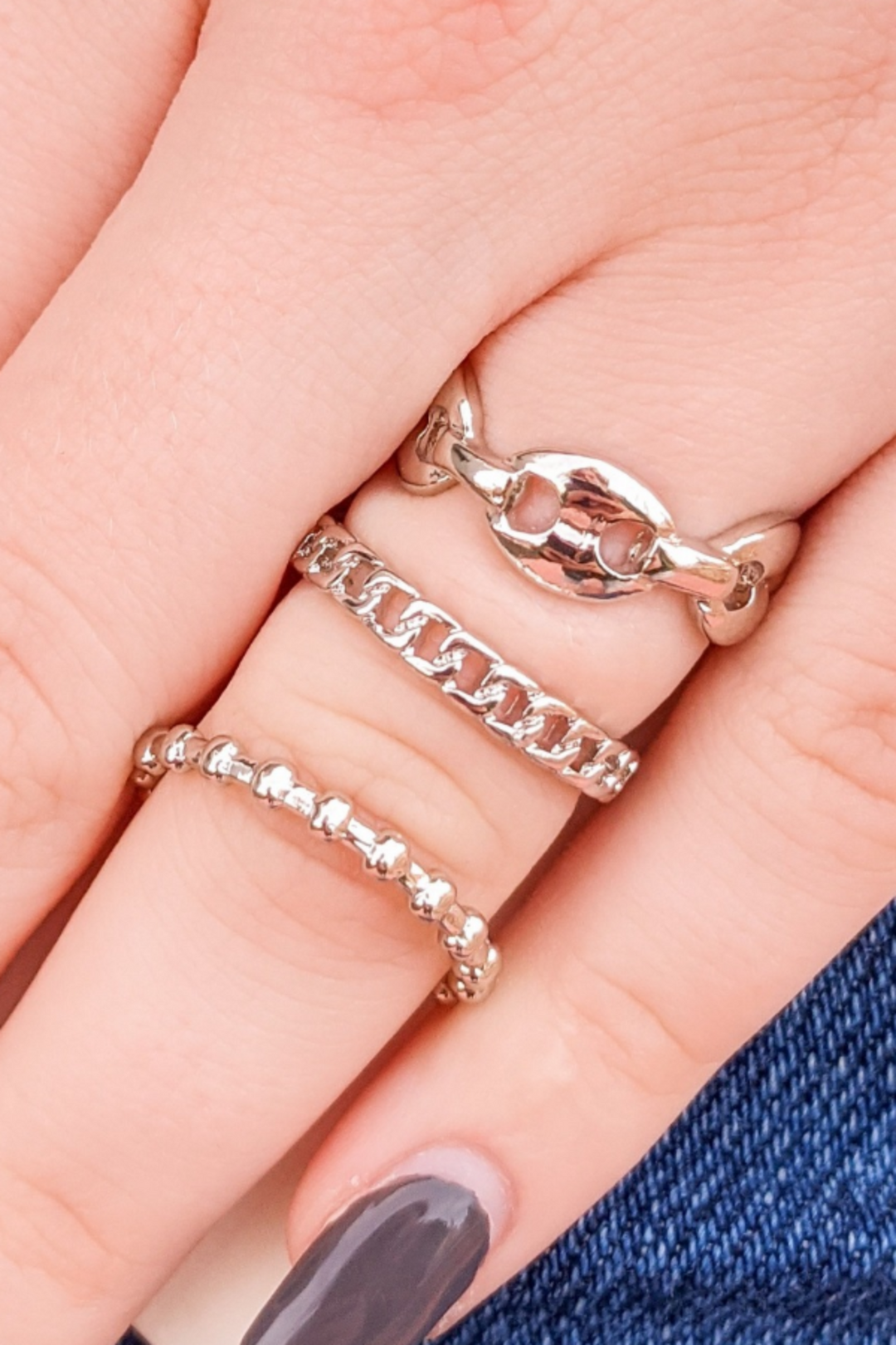 Triple Threat 3 Ring Set