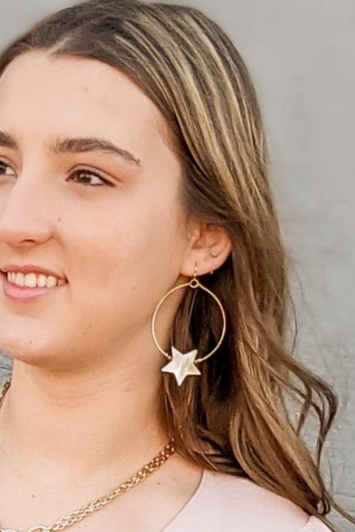 Star Hoop Earring
