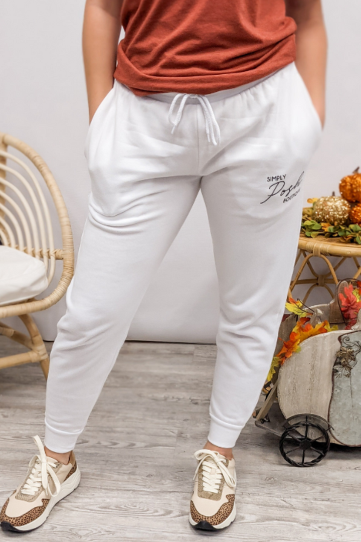 Perfect Posh Joggers - White