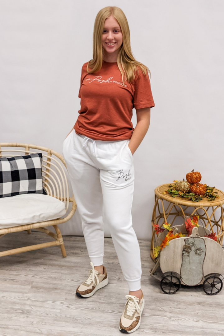 Perfect Posh Joggers - White