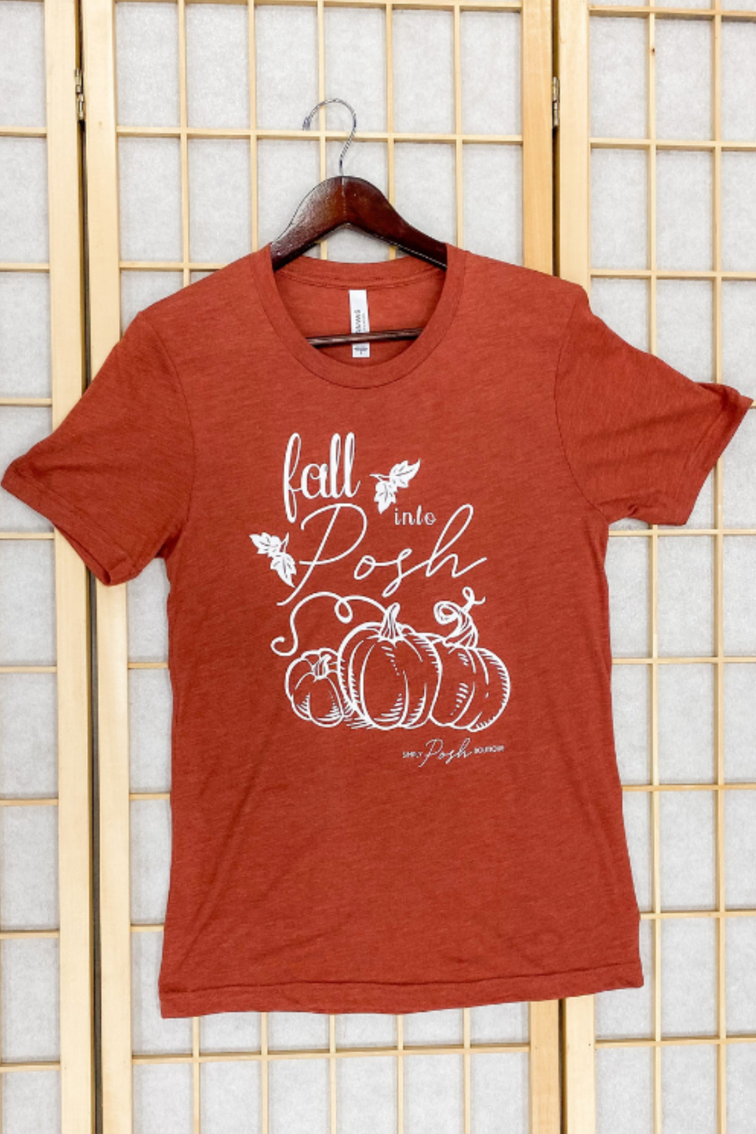 Fall into Posh Tee- Clay