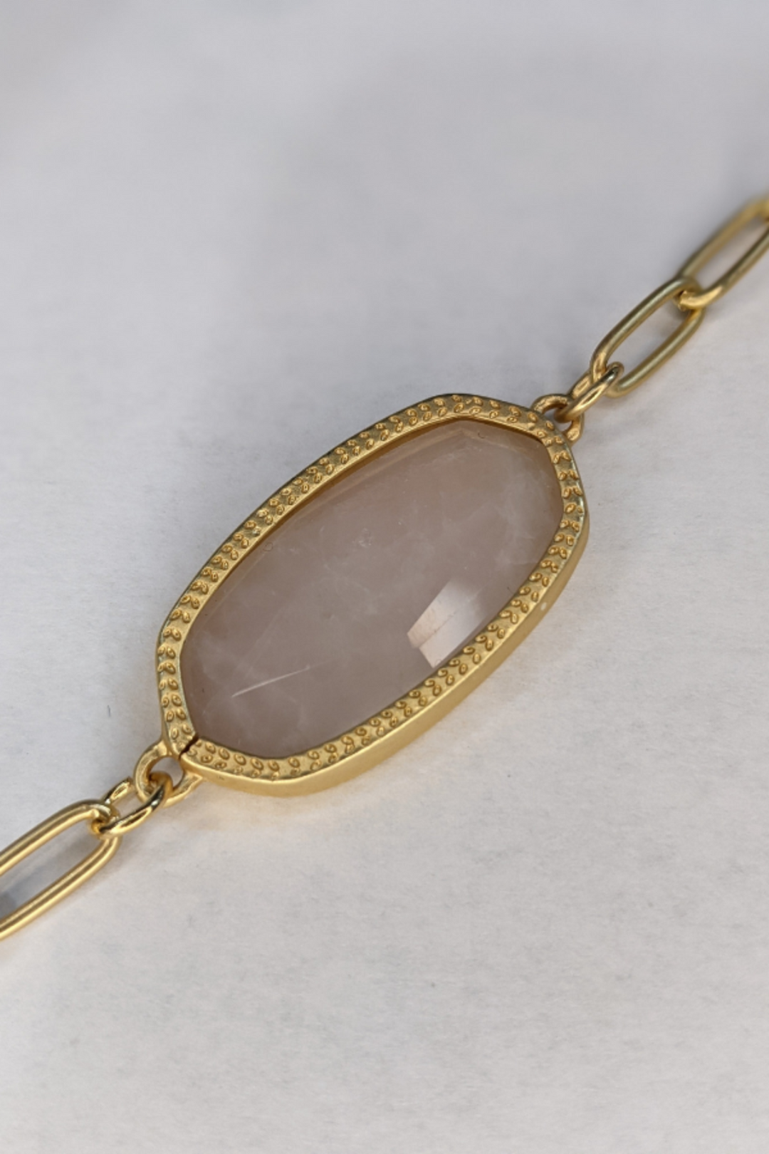 Stone Pendant Bracelet - Pink